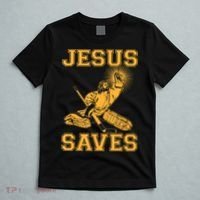Jesus Saves Hockey T-Shirt thumb 5