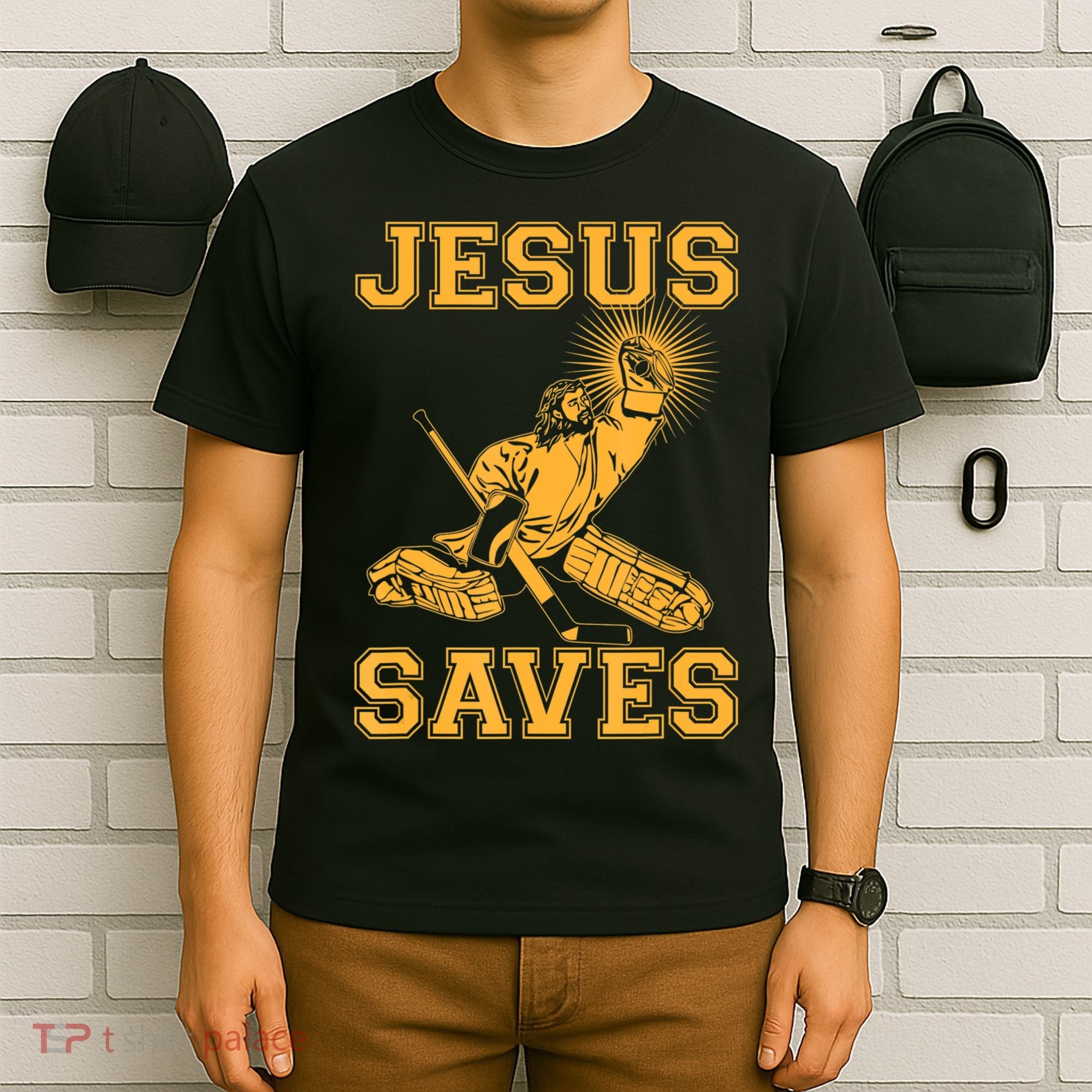 Jesus Saves Hockey T-Shirt