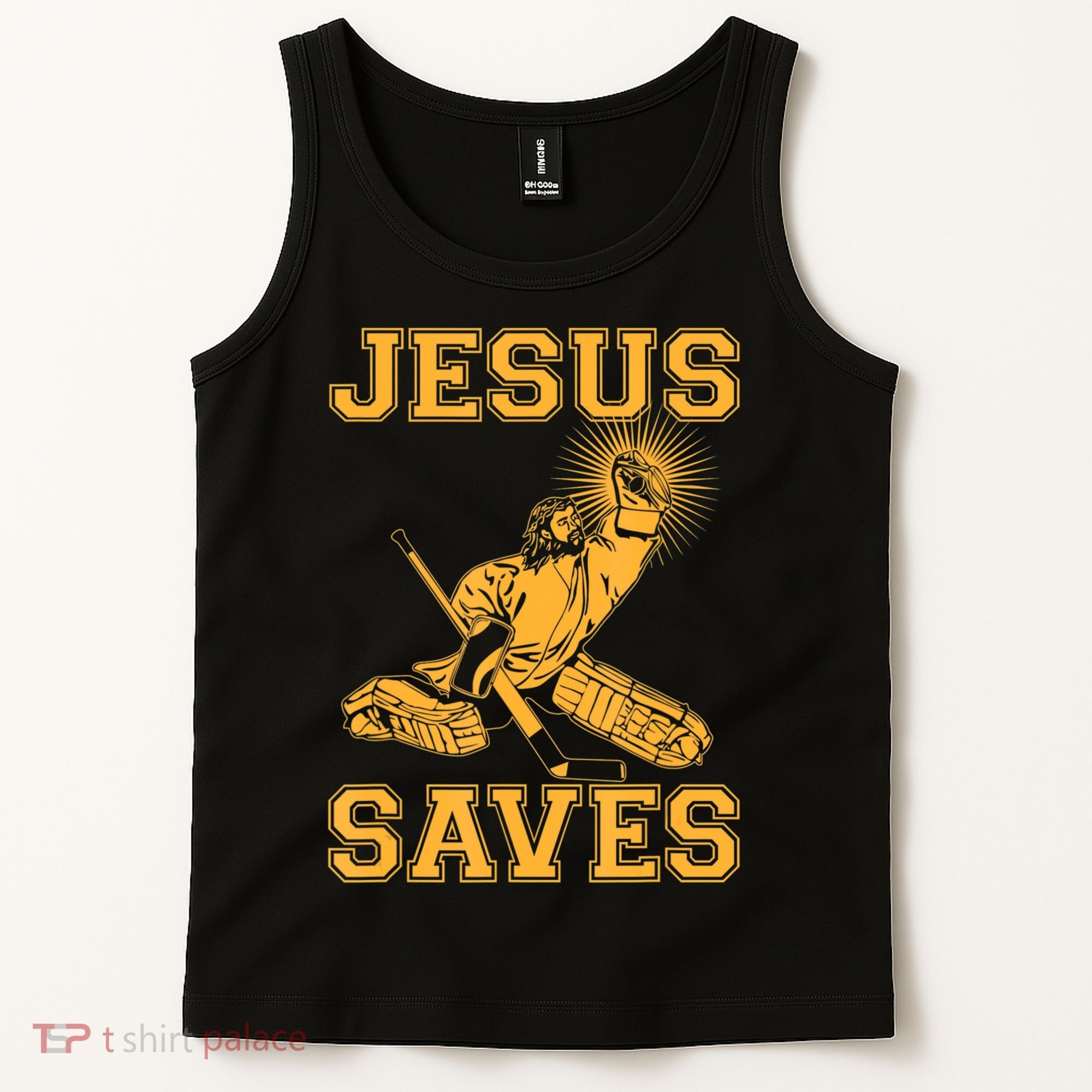 Jesus Saves Hockey Tank Top