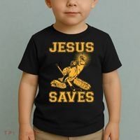 Jesus Saves Hockey Toddler T-Shirt thumb 2