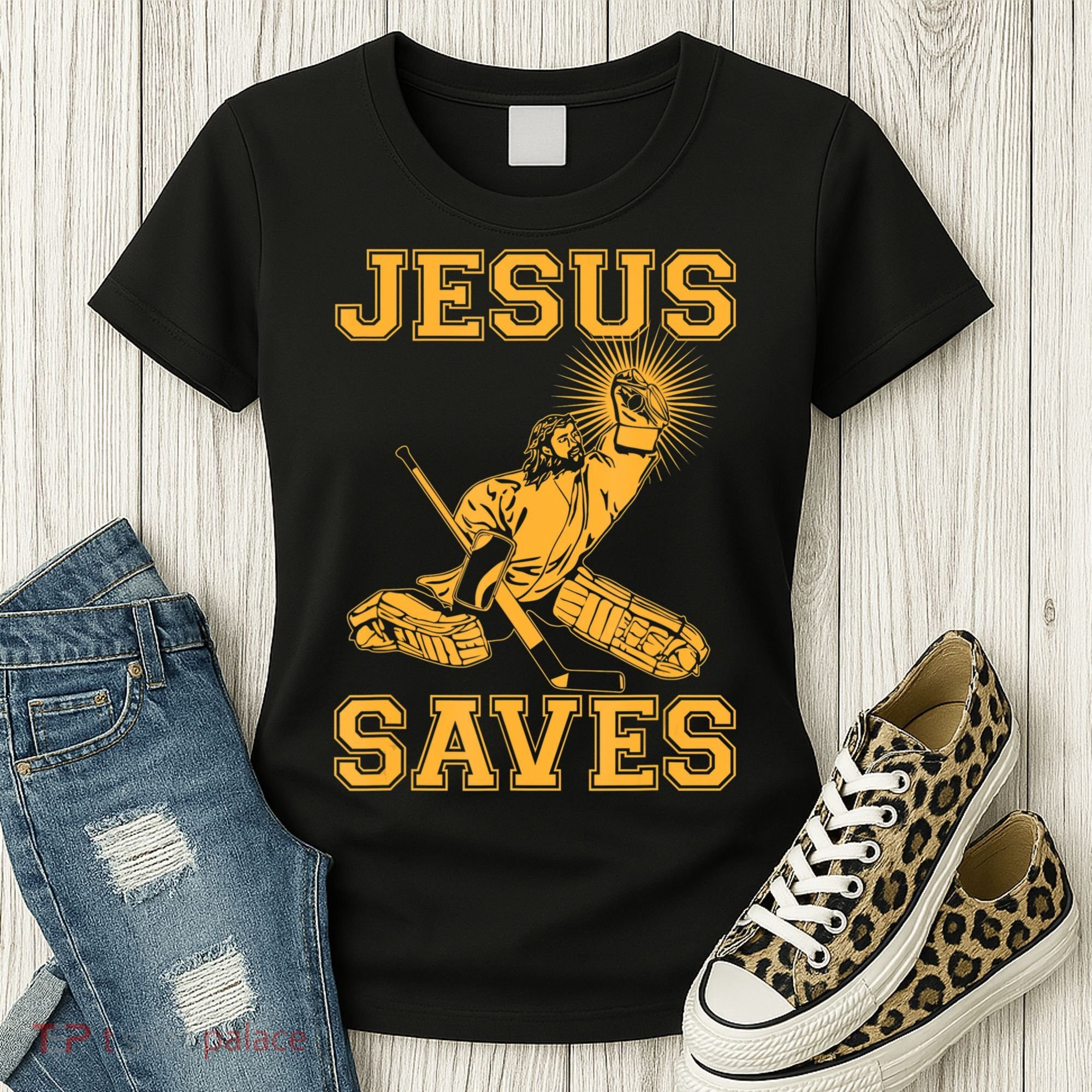 Jesus Saves Hockey Women's T-Shirt