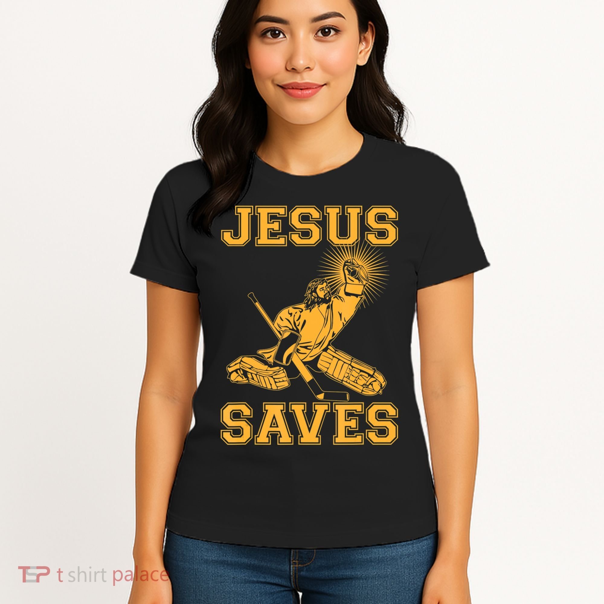 Jesus Saves Hockey Women's T-Shirt