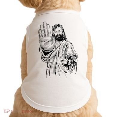 Jesus Stop Hand Sign Doggie Tank