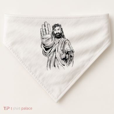 Jesus Stop Hand Sign USA-Made Doggie Bandana