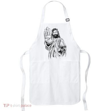 Jesus Stop Hand Sign Apron