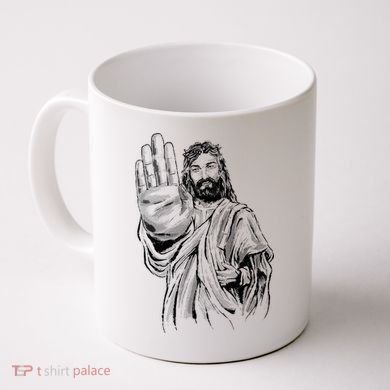 Jesus Stop Hand Sign Coffee Mug