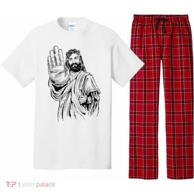 Jesus Stop Hand Sign Pajama Set