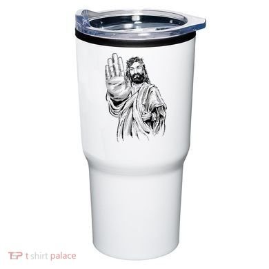 Jesus Stop Hand Sign Tumbler
