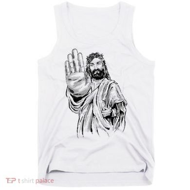 Jesus Stop Hand Sign Tank Top