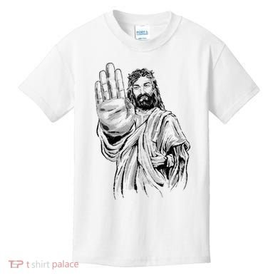 Jesus Stop Hand Sign Kids T-Shirt