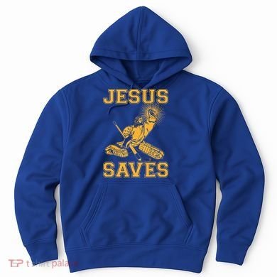 Jesus Saves Hockey Hoodie
