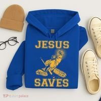 Jesus Saves Hockey Hoodie thumb 4