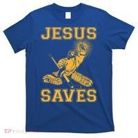 Jesus Saves Hockey T-Shirt thumb 0
