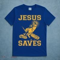 Jesus Saves Hockey T-Shirt thumb 5