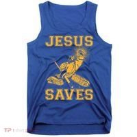 Jesus Saves Hockey Tank Top thumb 0