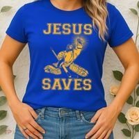 Jesus Saves Hockey Women's T-Shirt thumb 2