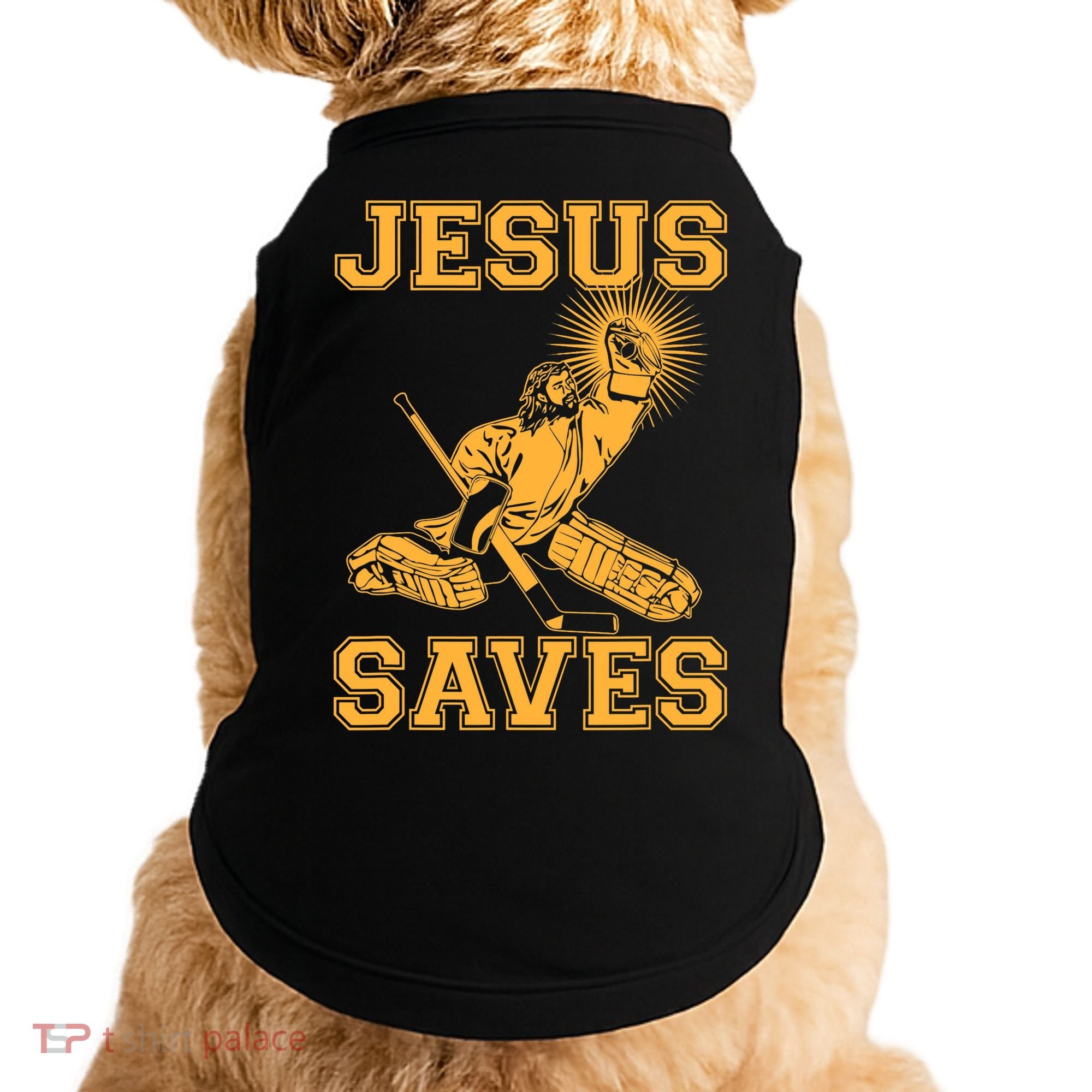 Jesus Saves Hockey Doggie Tank