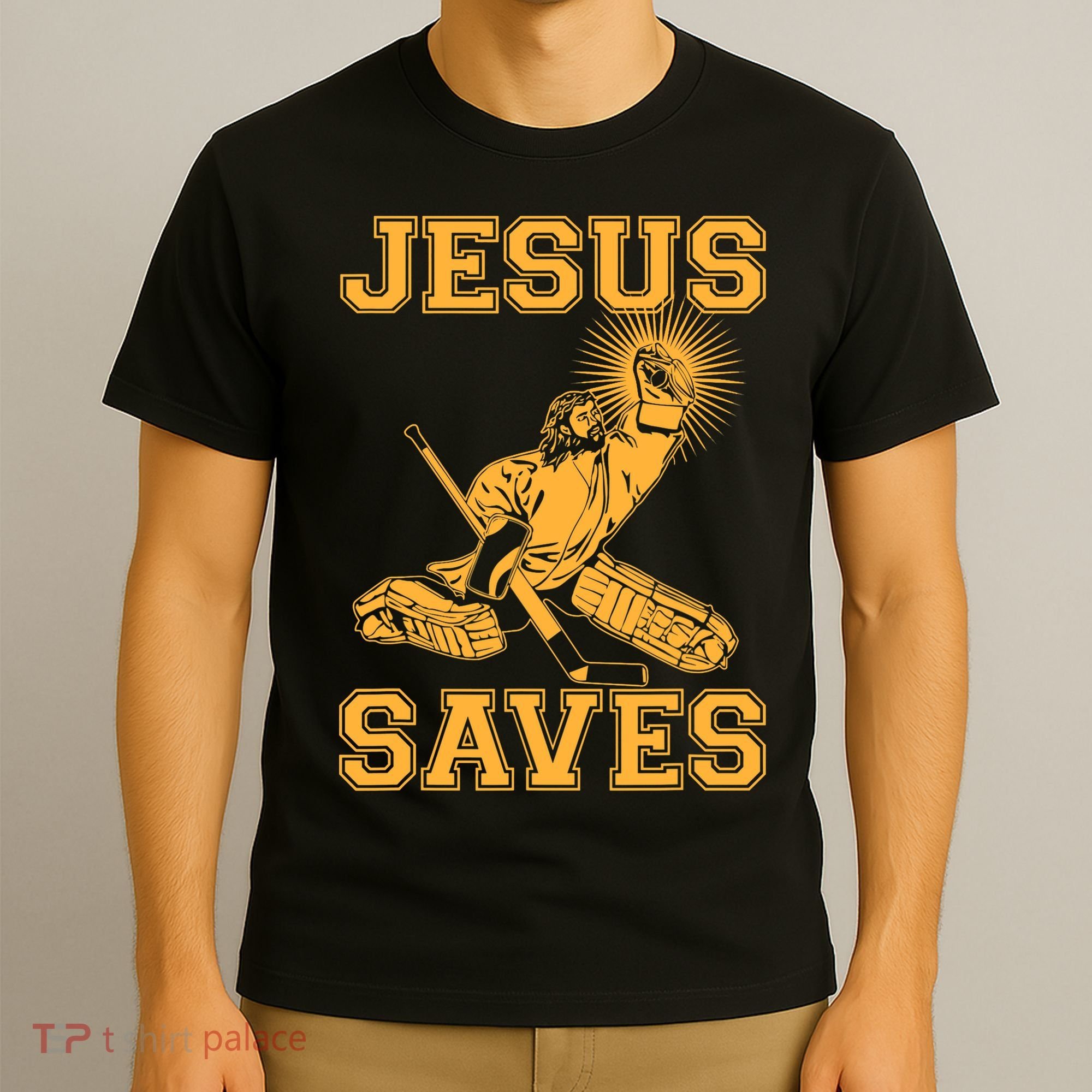 Jesus Saves Hockey T-Shirt