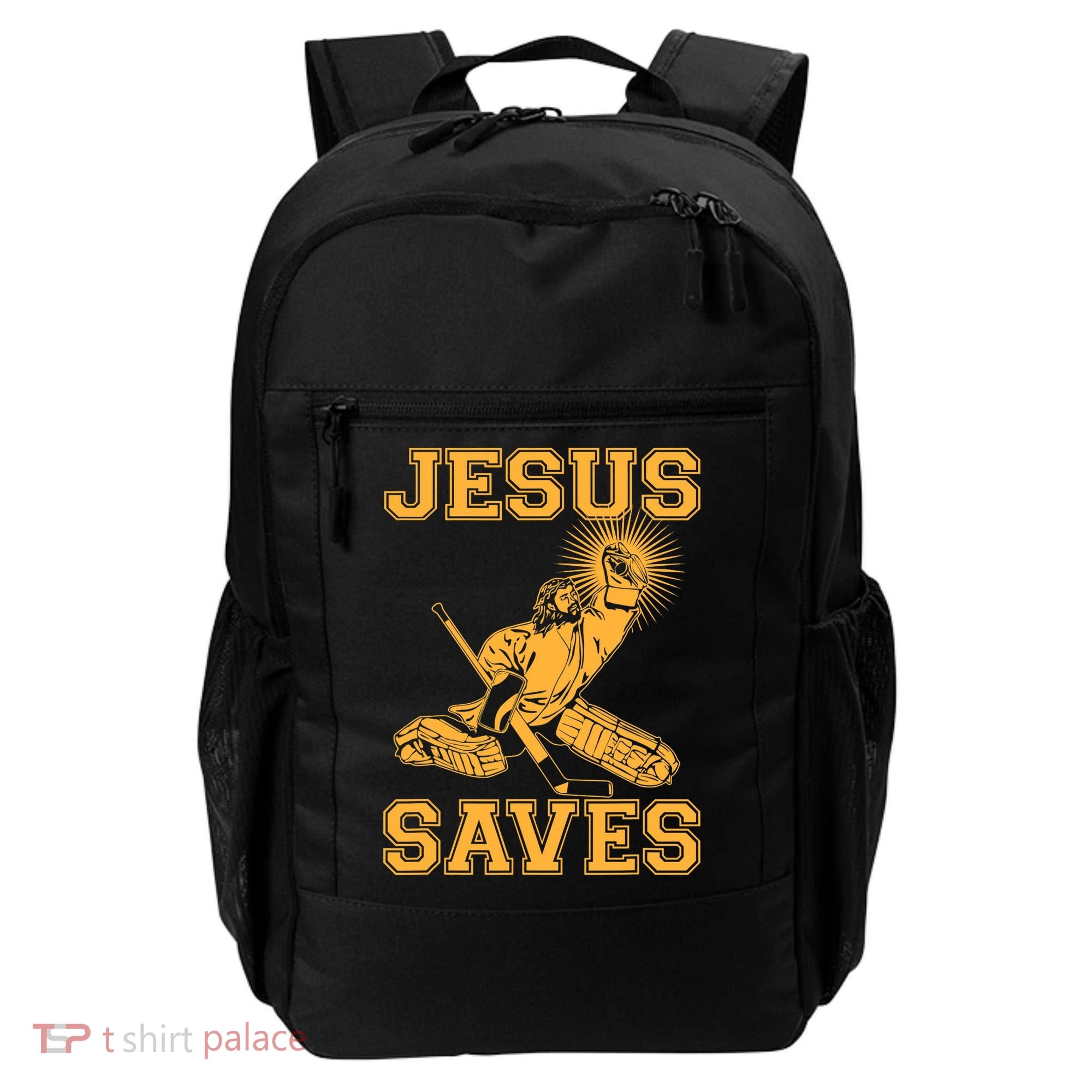 Jesus Saves Hockey Backpack