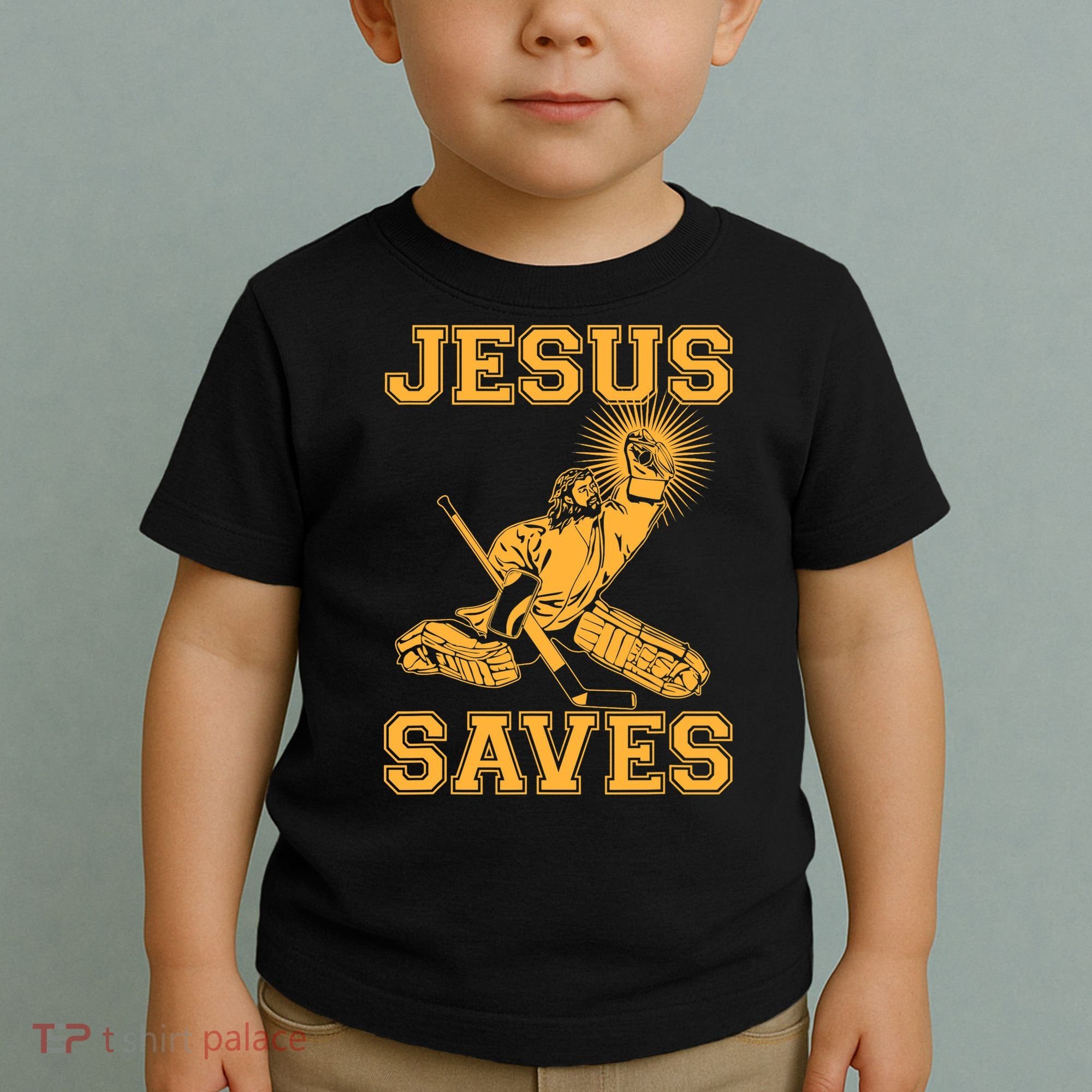 Jesus Saves Hockey Toddler T-Shirt