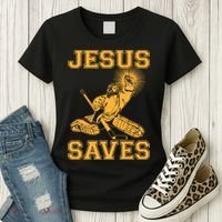 Jesus Saves Hockey Women's T-Shirt thumb 3
