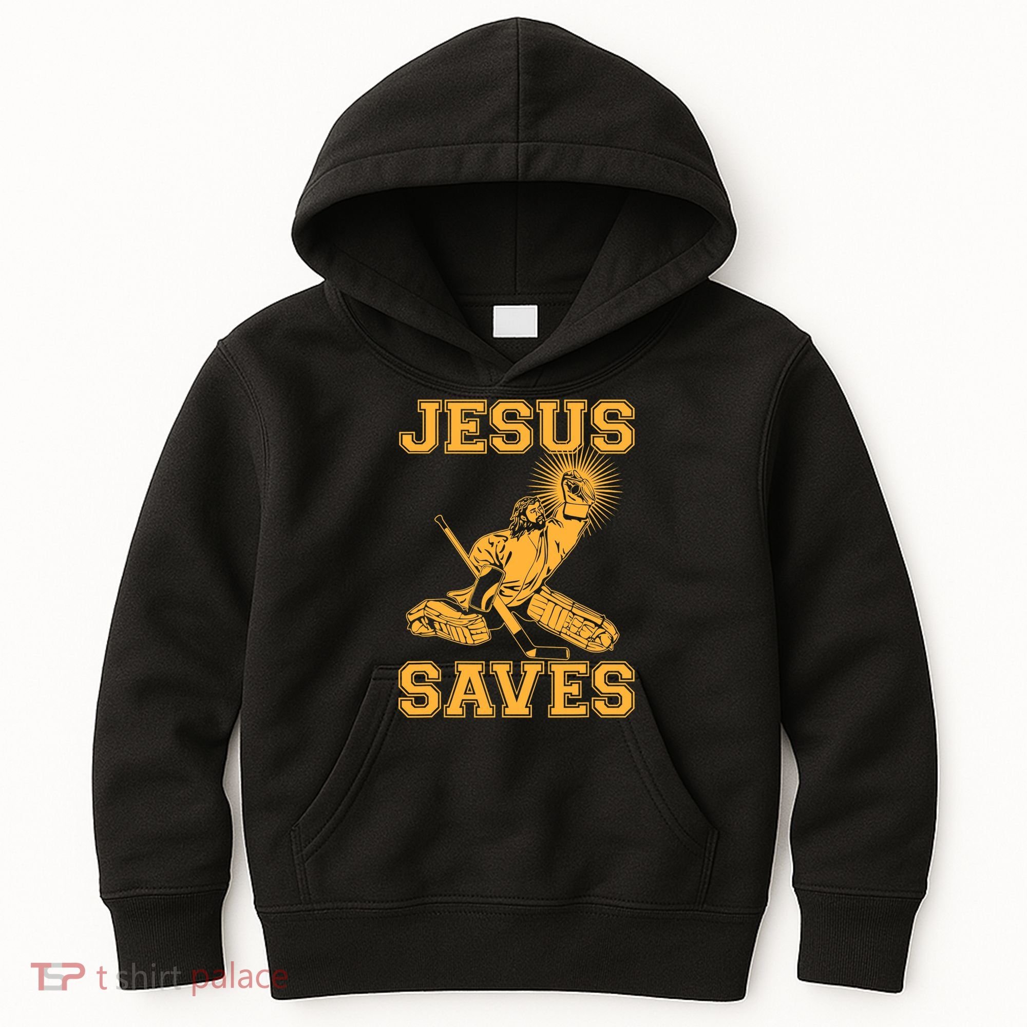 Jesus Saves Hockey Kids Hoodie