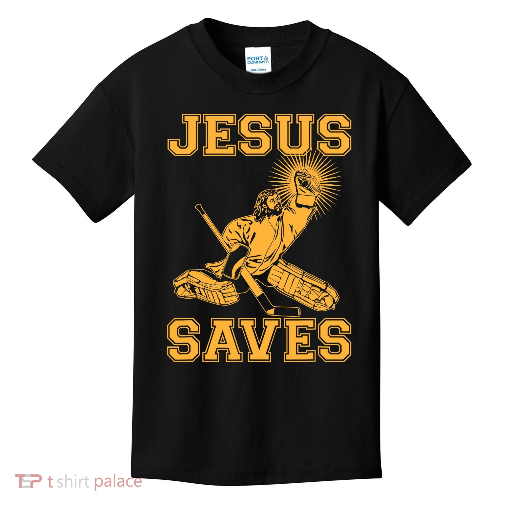 Jesus Saves Hockey Kids T-Shirt