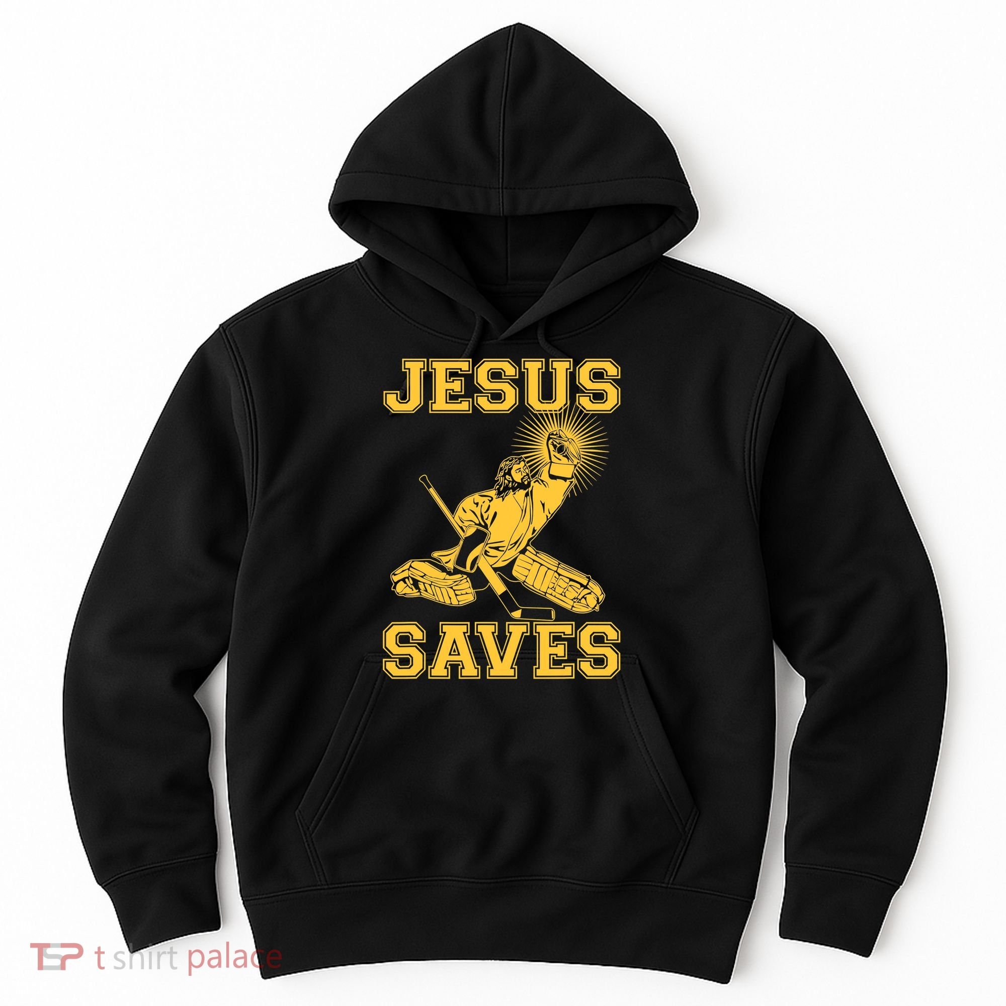 Jesus Saves Hockey Hoodie