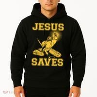 Jesus Saves Hockey Hoodie thumb 2