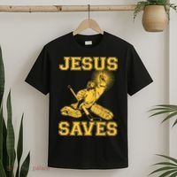 Jesus Saves Hockey T-Shirt thumb 2