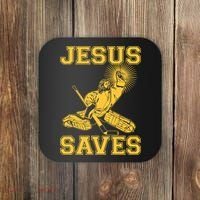 Jesus Saves Hockey Coaster thumb 0