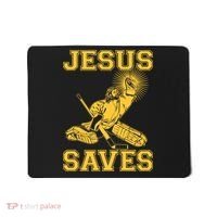 Jesus Saves Hockey Mousepad thumb 0