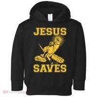 Jesus Saves Hockey Toddler Hoodie thumb 0