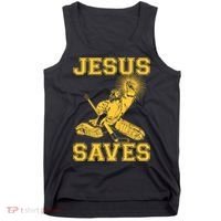Jesus Saves Hockey Tank Top thumb 0