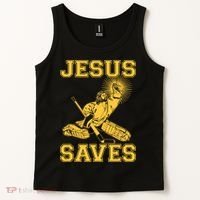 Jesus Saves Hockey Tank Top thumb 2
