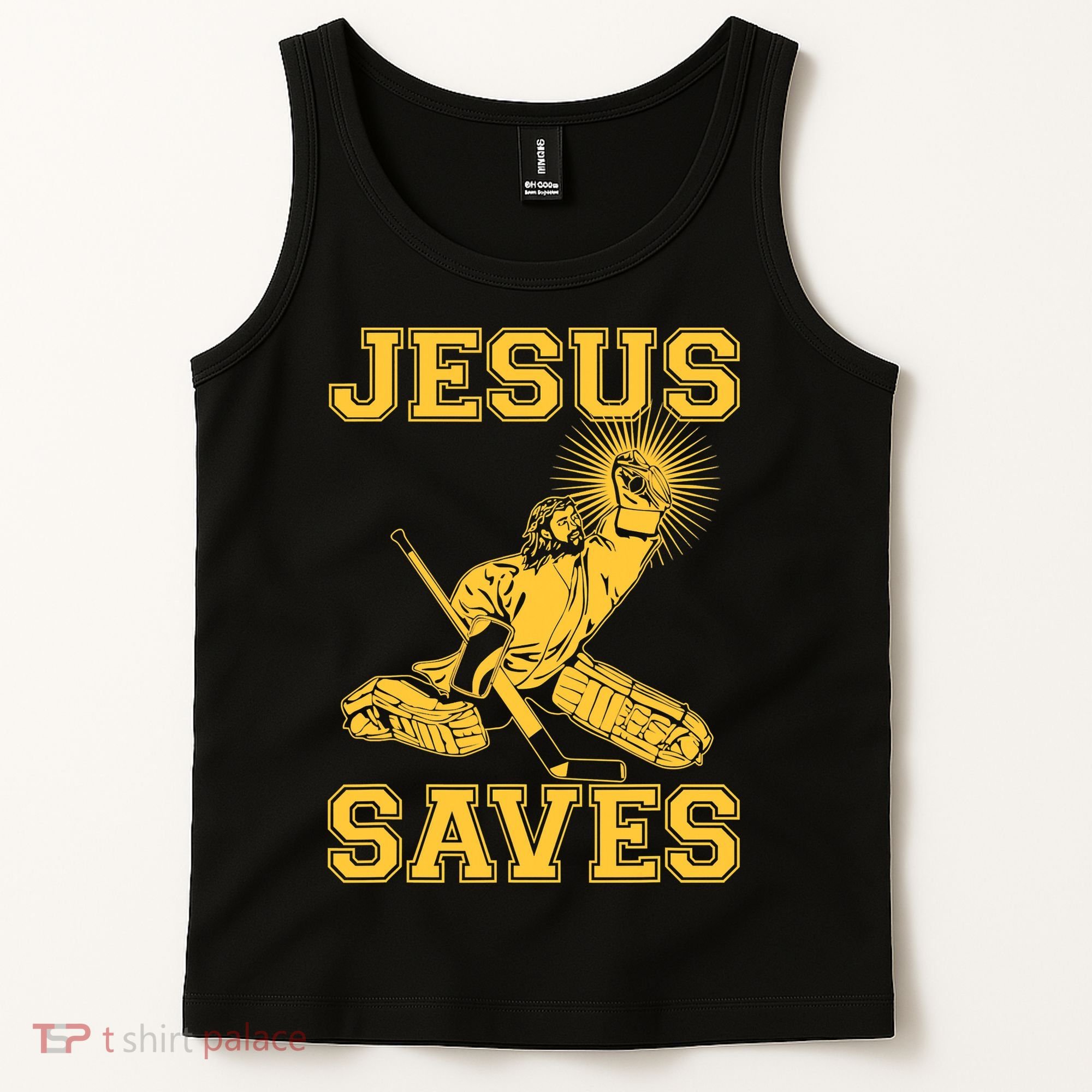 Jesus Saves Hockey Tank Top