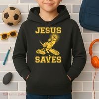 Jesus Saves Hockey Kids Hoodie thumb 2