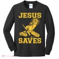 Jesus Saves Hockey Kids Long Sleeve Shirt thumb 0