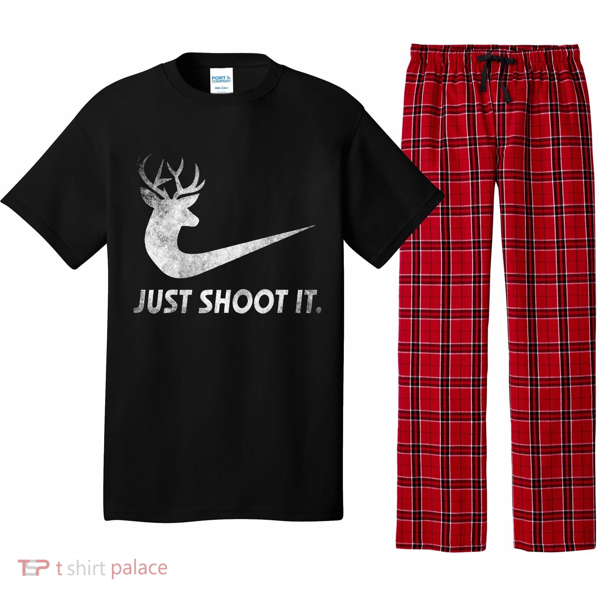 Just Shoot It Funny Deer Hunting Pajama Set