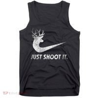 Just Shoot It Funny Deer Hunting Tank Top thumb 0