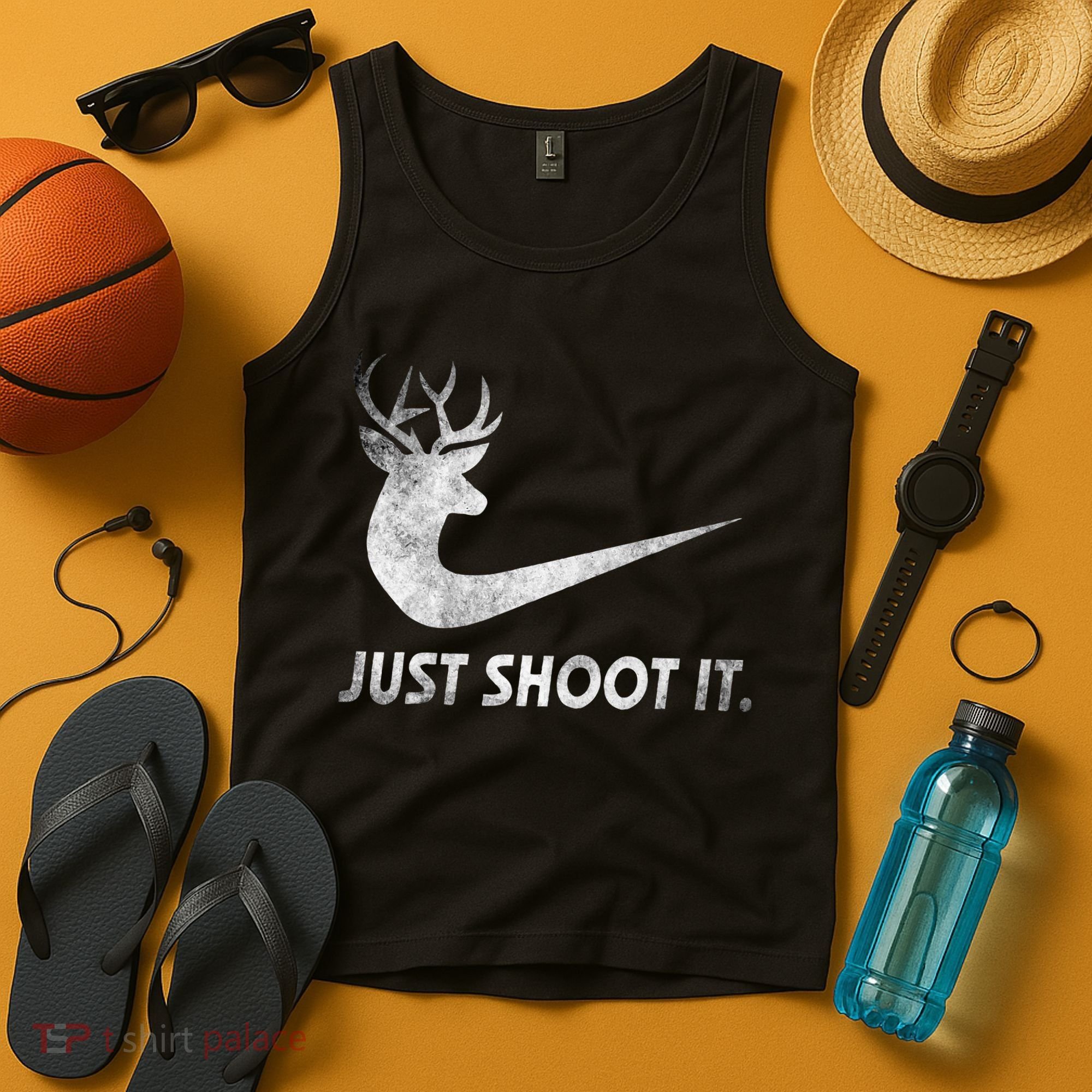 Just Shoot It Funny Deer Hunting Tank Top