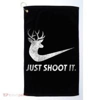 Just Shoot It Funny Deer Hunting Golf Towel thumb 0