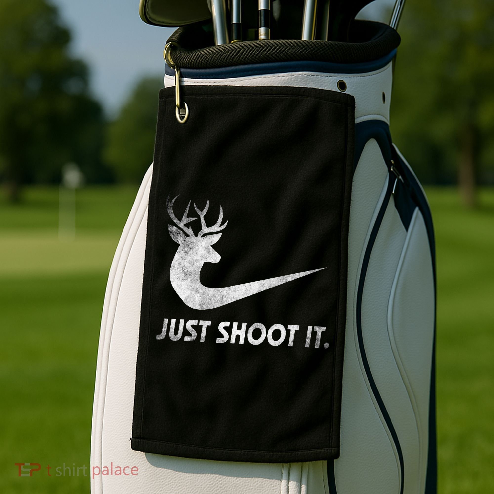 Just Shoot It Funny Deer Hunting Golf Towel
