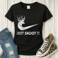Just Shoot It Funny Deer Hunting Women's T-Shirt thumb 3