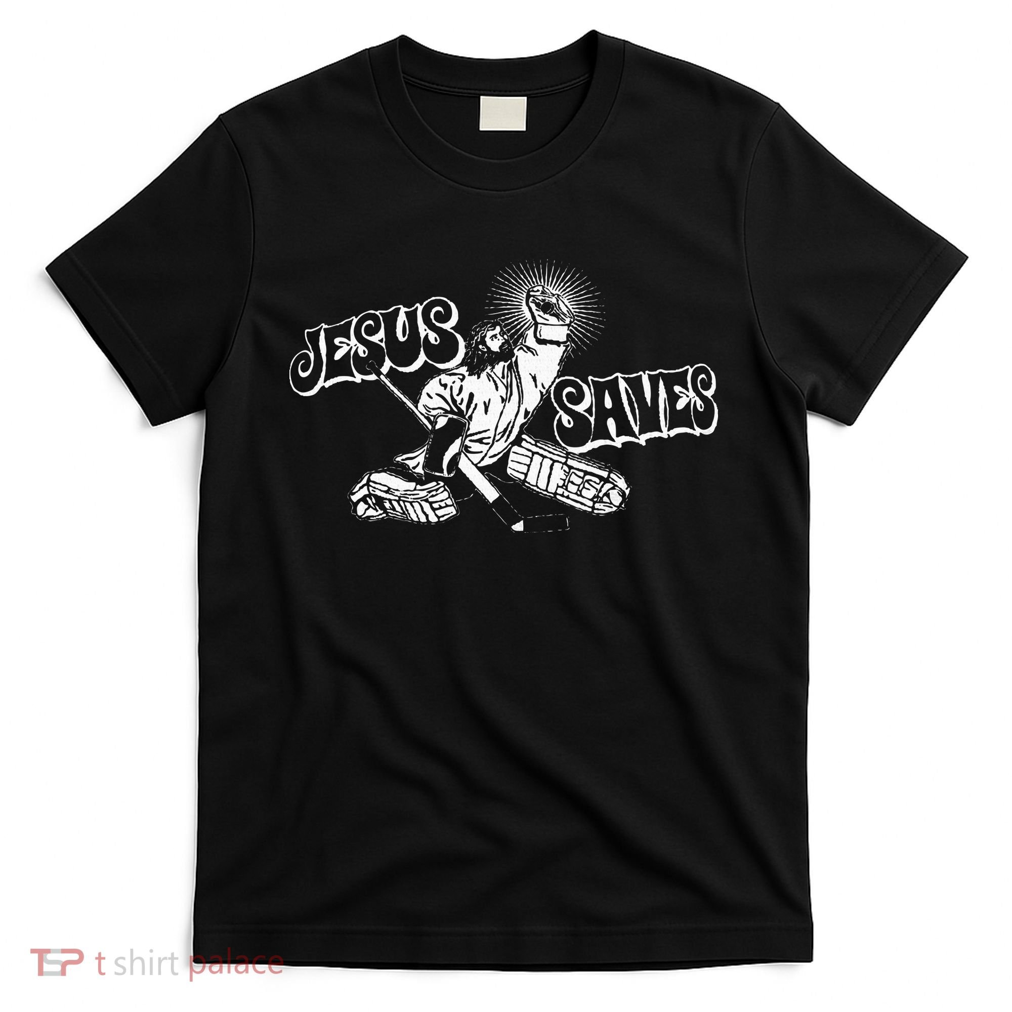 Jesus Saves Ice Hockey T-Shirt
