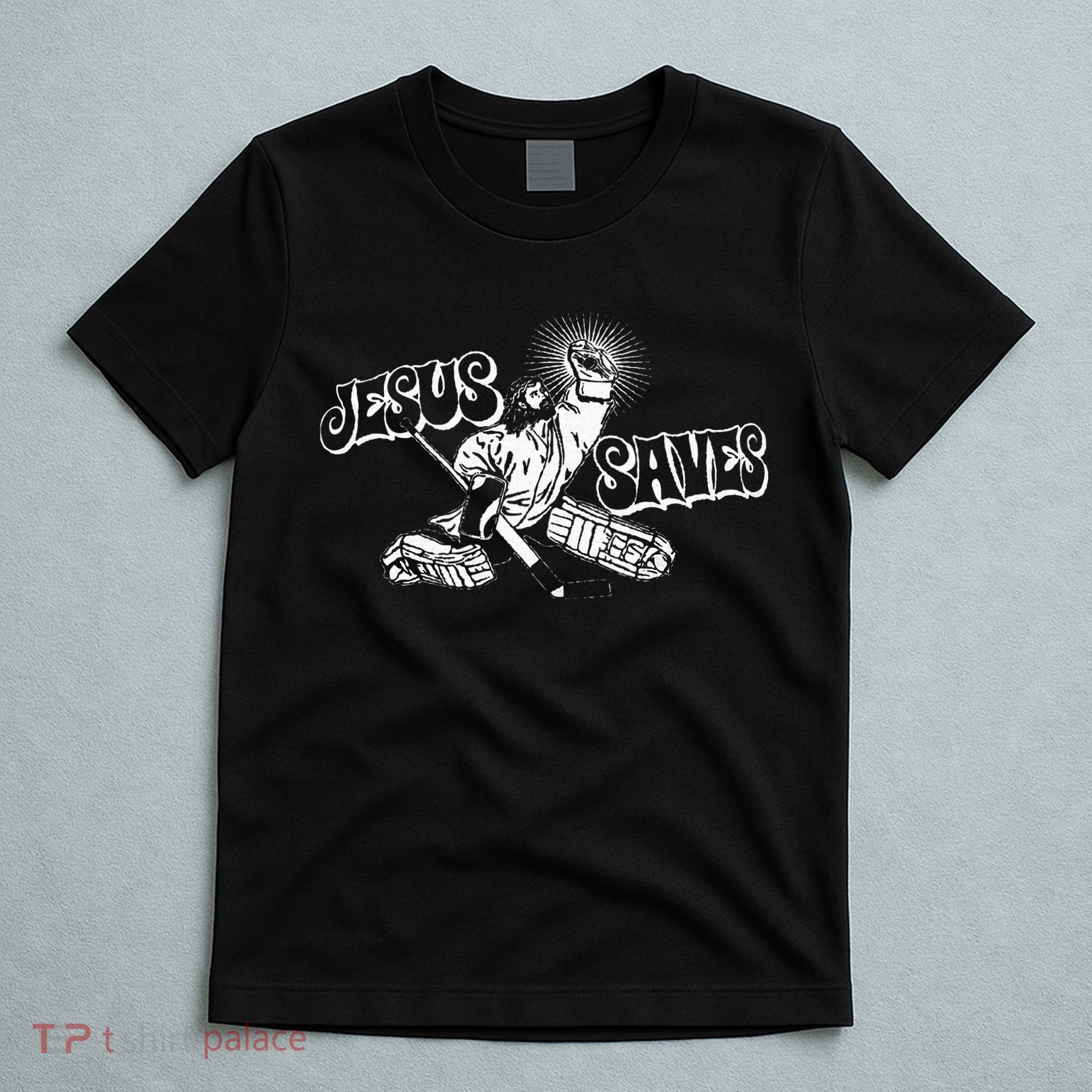 Jesus Saves Ice Hockey T-Shirt
