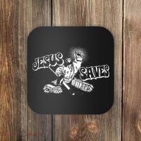 Jesus Saves Ice Hockey Coaster thumb 0