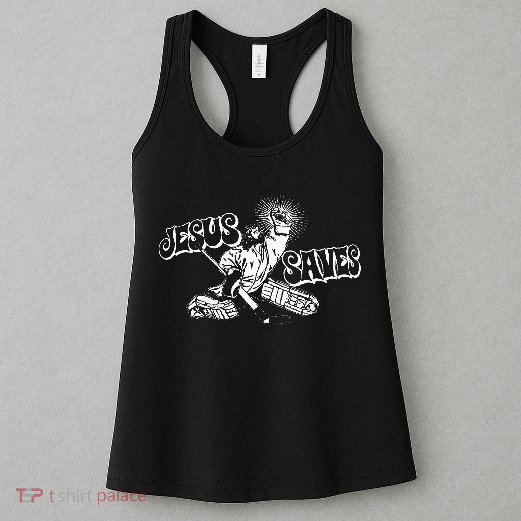 Jesus Saves Ice Hockey Women's Tank Top