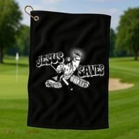 Jesus Saves Ice Hockey Golf Towel thumb 1