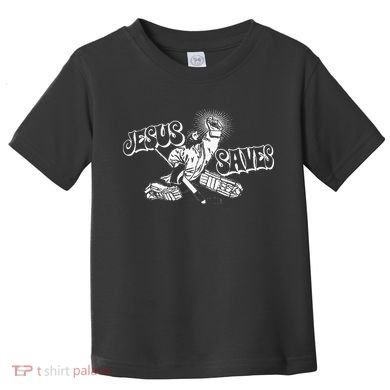 Jesus Saves Ice Hockey Toddler T-Shirt